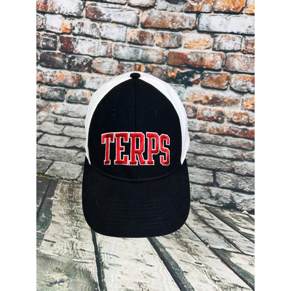 Maryland Terrapins Terps‎ Legacy L/XL Superflex Hat Cap Black White